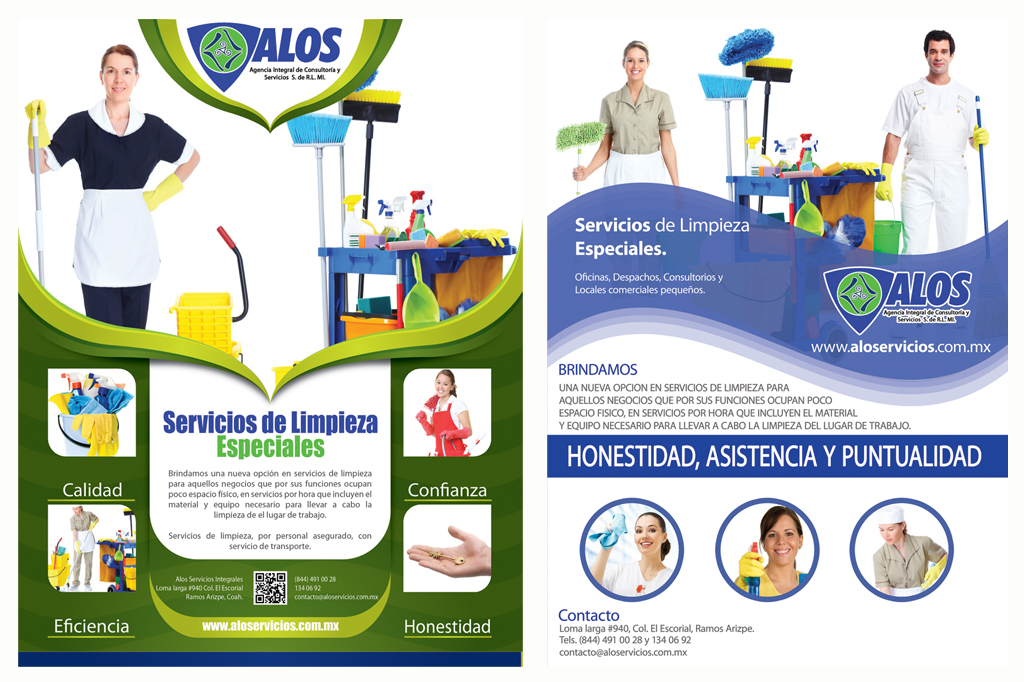 Diseño de Flyer ALOS Servicios.