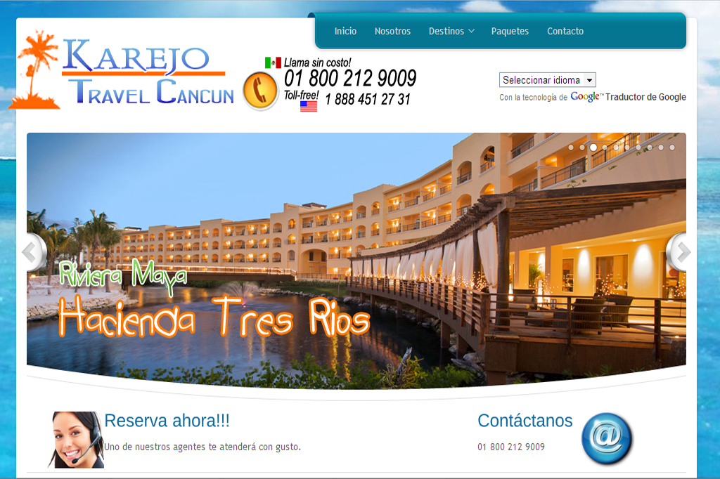 Página web Karejo Travel