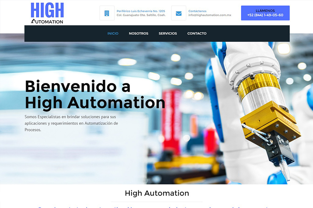 Página web High Automation