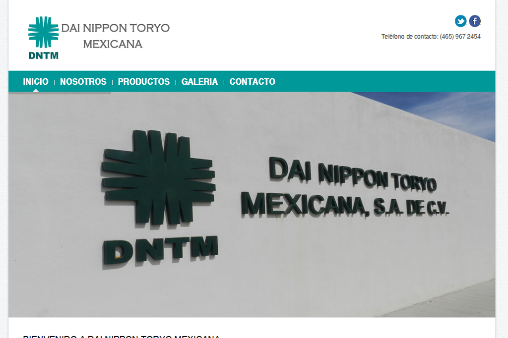Página web Dai Nippon Toryo