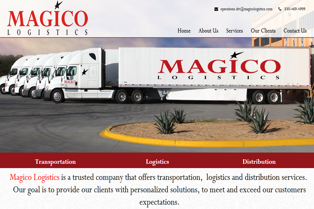 Página web Magico Logistics