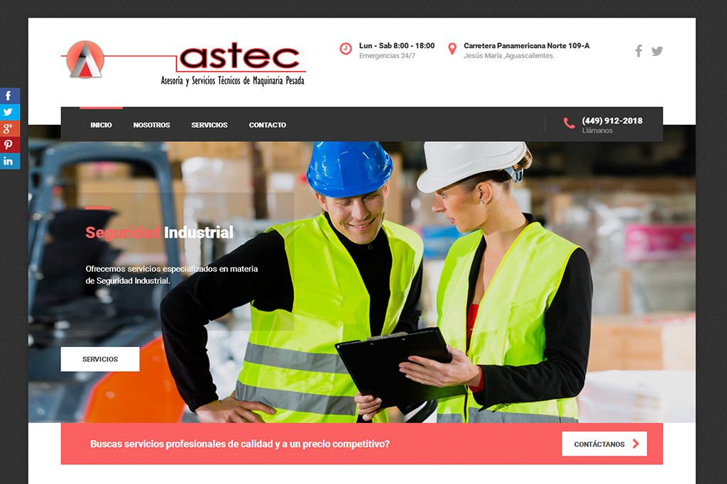 Página web Astec