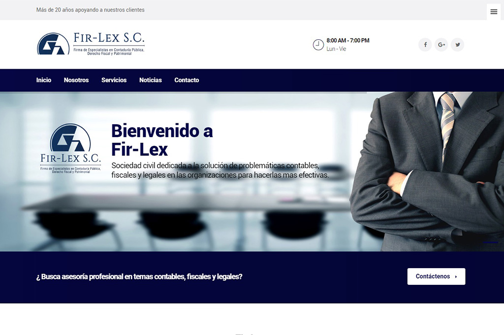 Página web Fir-Lex