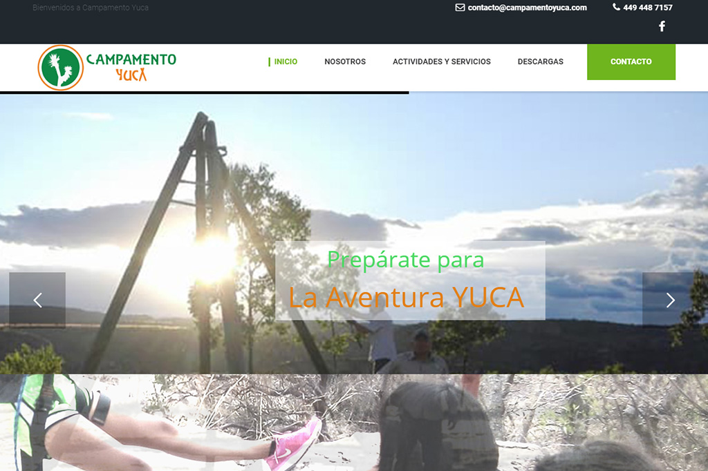Página web Campamento Yuca