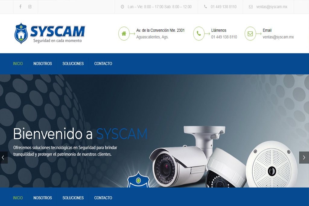 Página web Syscam