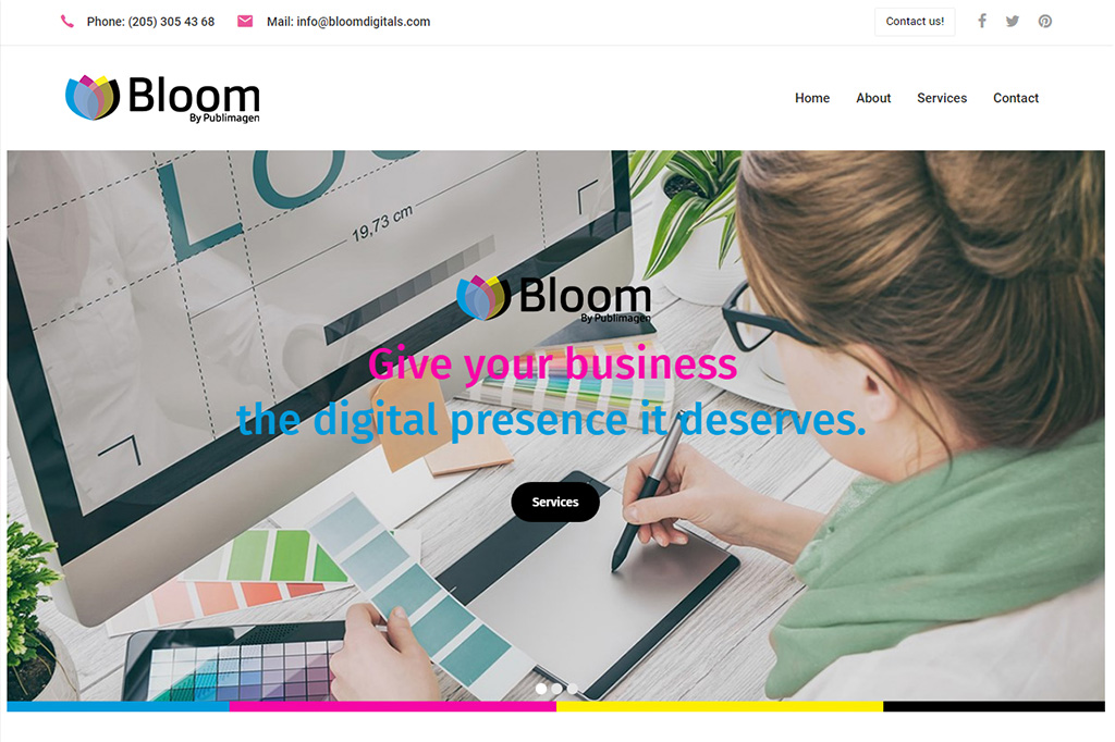 Página web Bloom Digitals